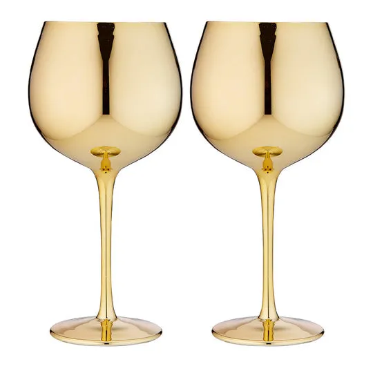 Ladelle Aurora Gin Glass Gold Set of Two