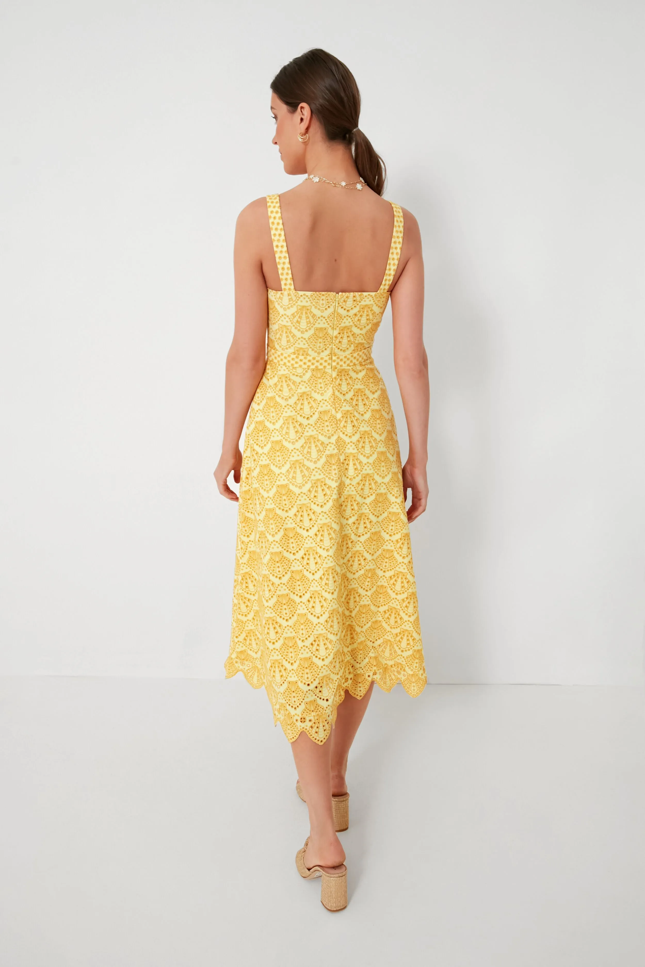 Lemonade Yellow Aubrey Midi Dress