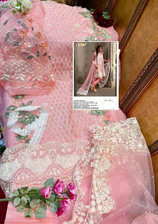 LIGHT PINK ORGANZA EMBROIDERED WORK COLLECTION