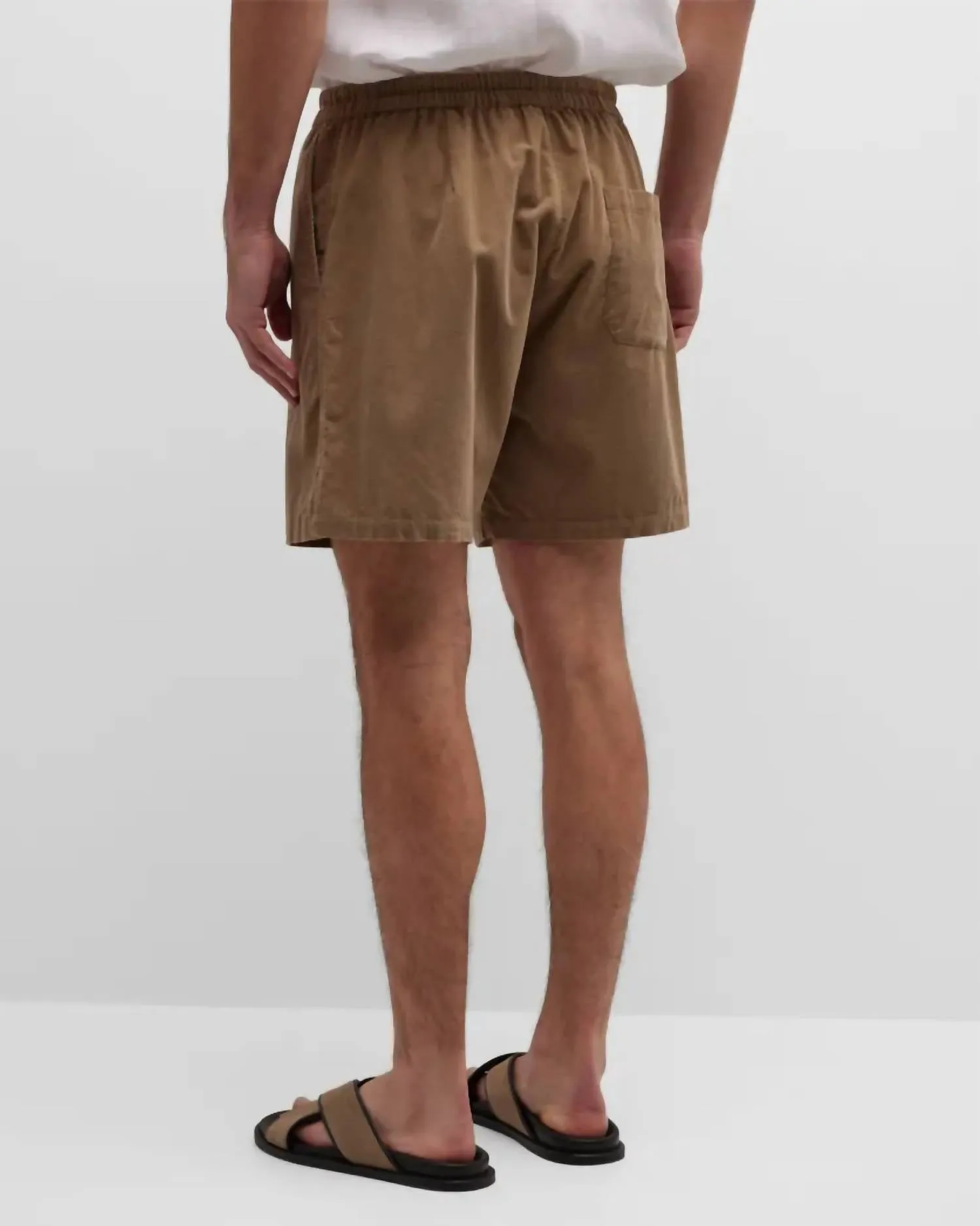 Light Weight Cord Shorts In Dark Beige