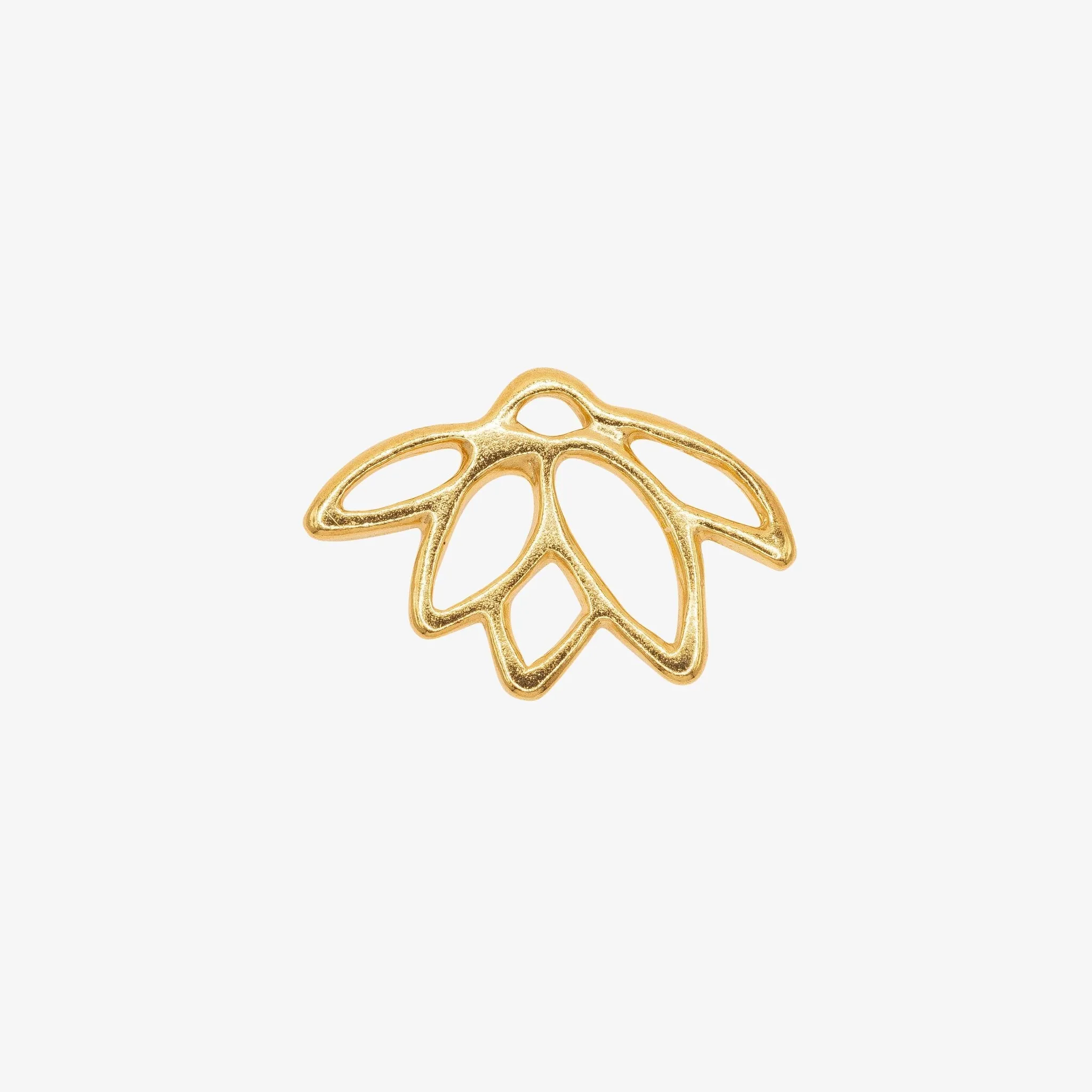 Lotus Charm Wholesale 14K Gold, Solid 14K Gold, 256G