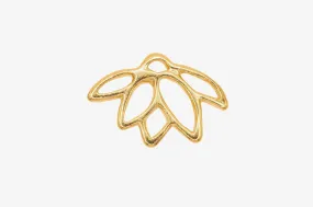 Lotus Charm Wholesale 14K Gold, Solid 14K Gold, 256G