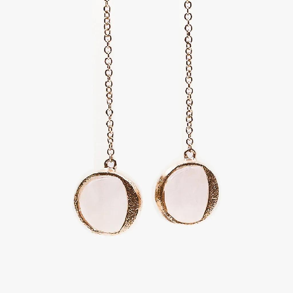 LUNA Rose Chain Pendant Earrings