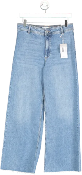 MANGO Blue Catherin Culotte High Rise Jeans BNWT UK 12