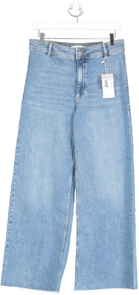 MANGO Blue Catherin Culotte High Rise Jeans BNWT UK 12