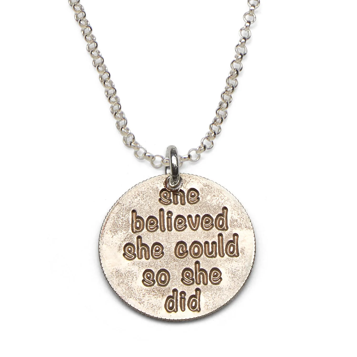 Mariamor She Believed She Could Necklace, Sterling Silver