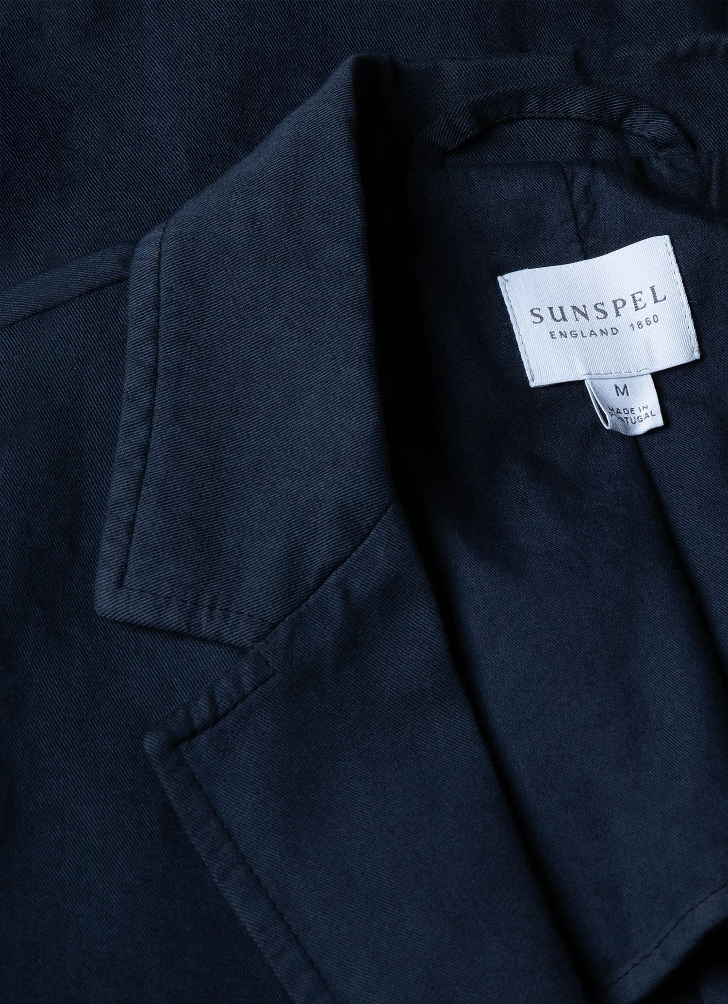 Men's Cotton Linen Two-Piece Suit in Navy