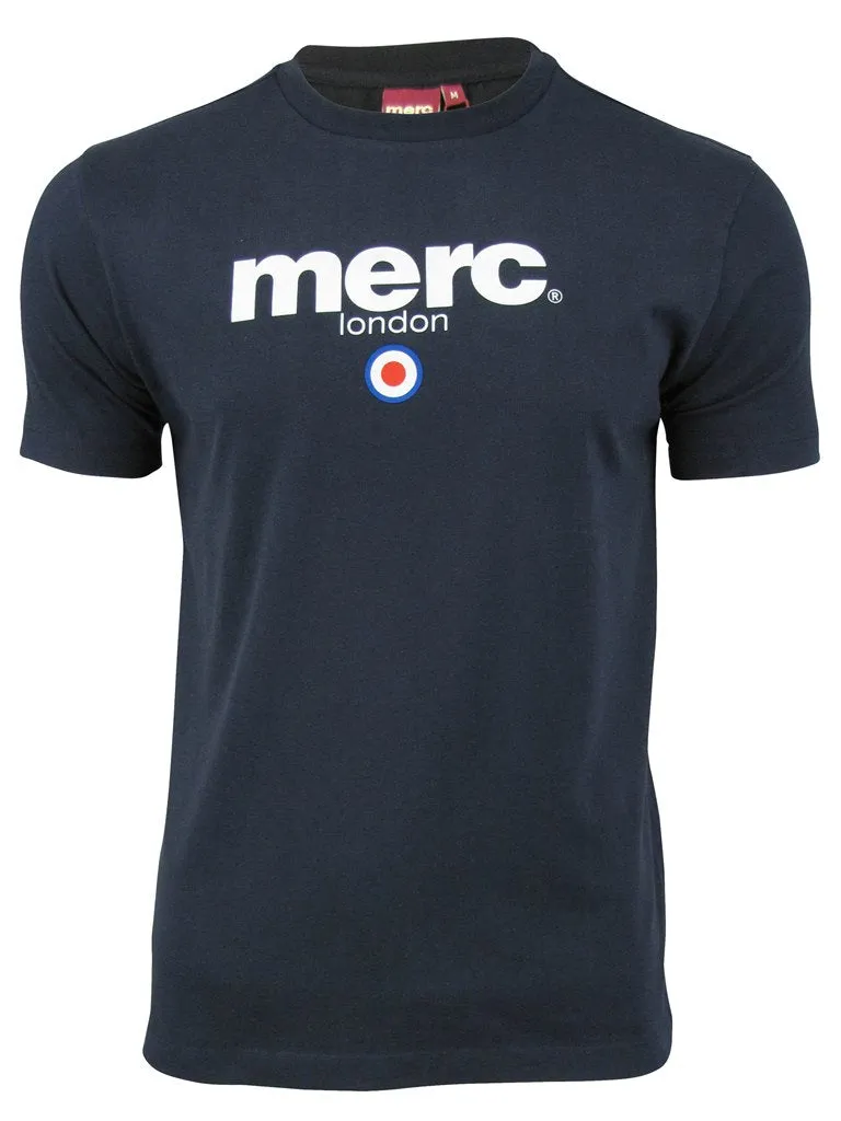 Mens Merc London T Shirt 'Brighton' with Target Flock