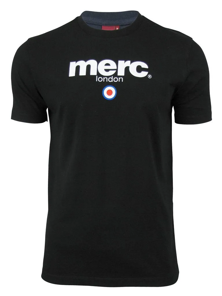 Mens Merc London T Shirt 'Brighton' with Target Flock