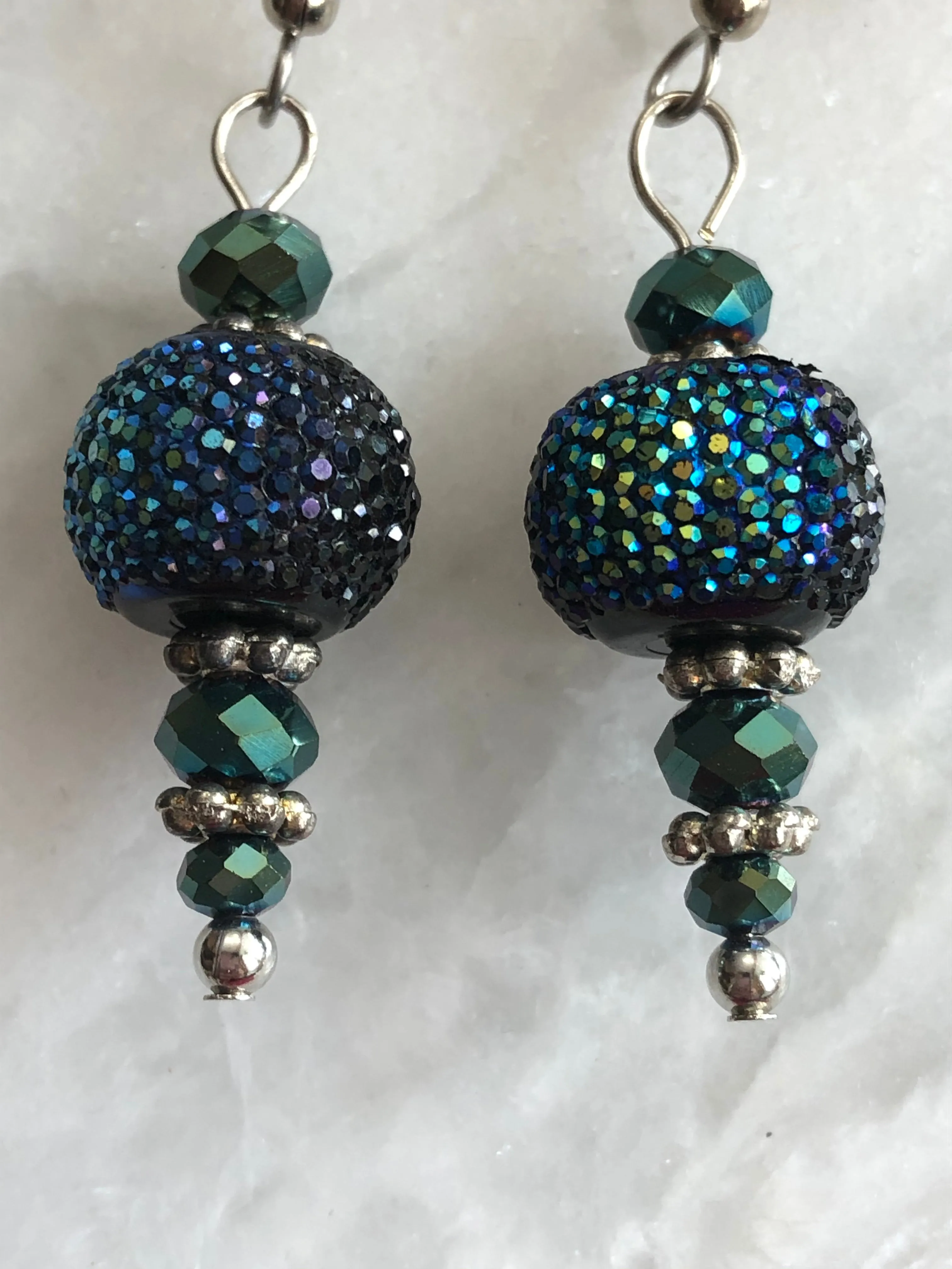 Metallic Green Earrings