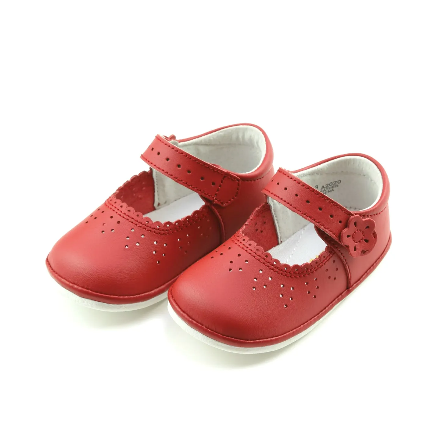 Mia Scalloped Leather Mary Jane (Baby)