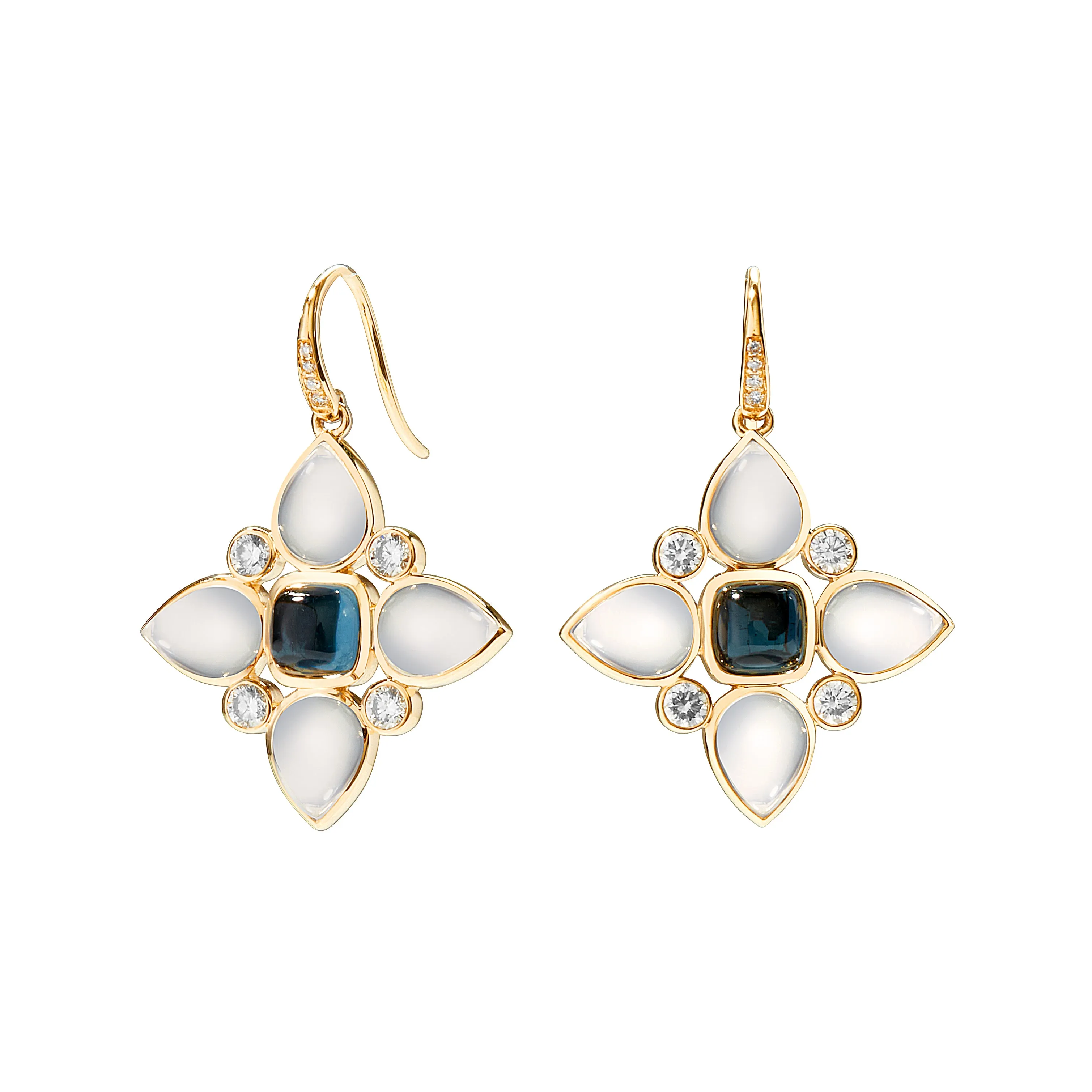 Mogul Moon Flower Earrings