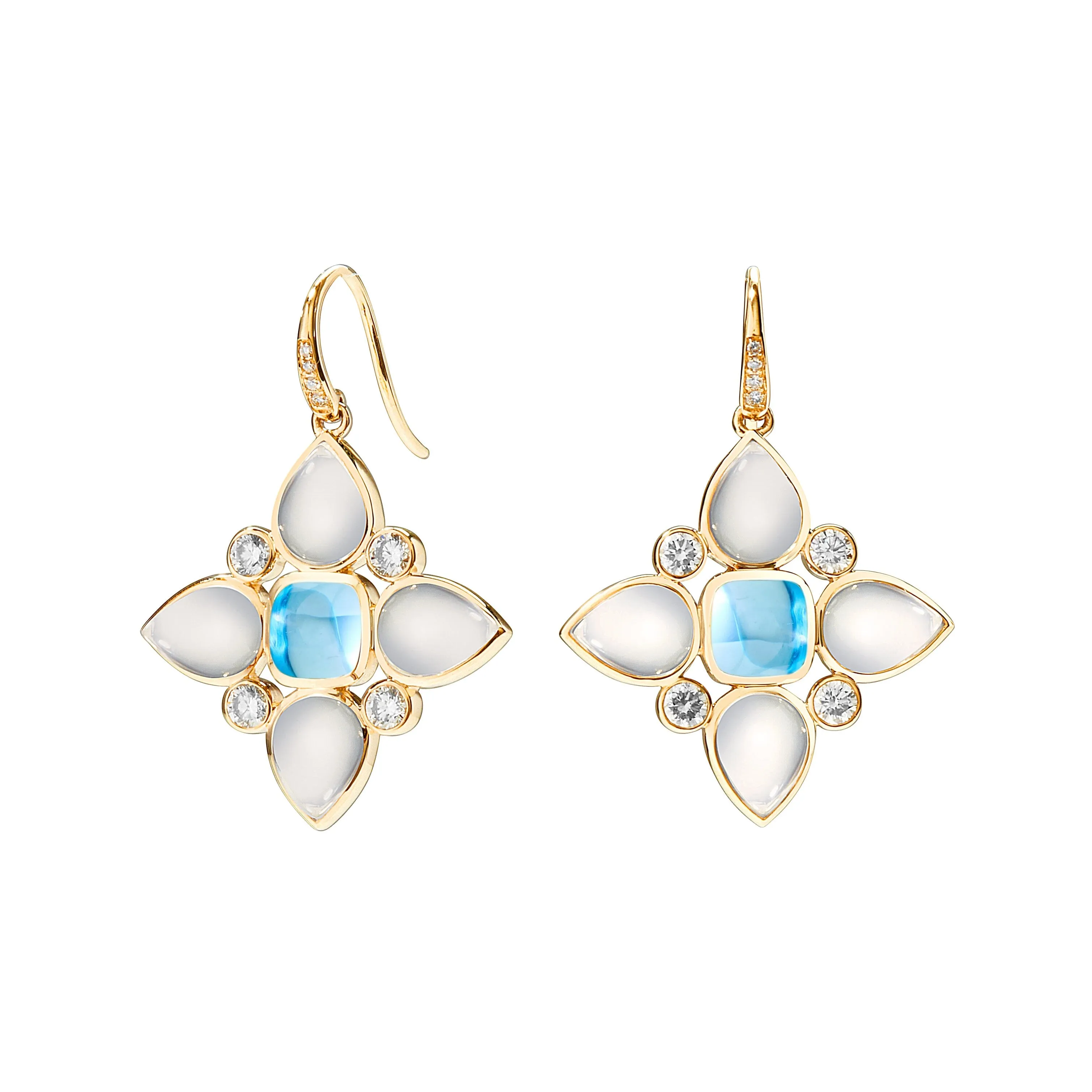 Mogul Moon Flower Earrings