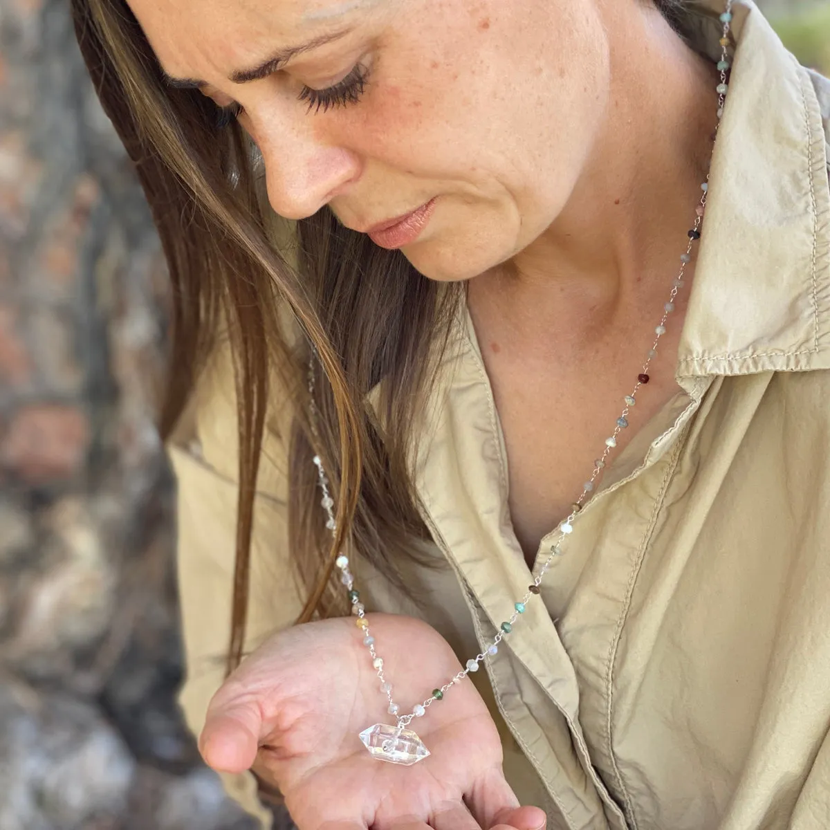 Mother Earth Necklace with the Best Healing Crystals for a Happy Life