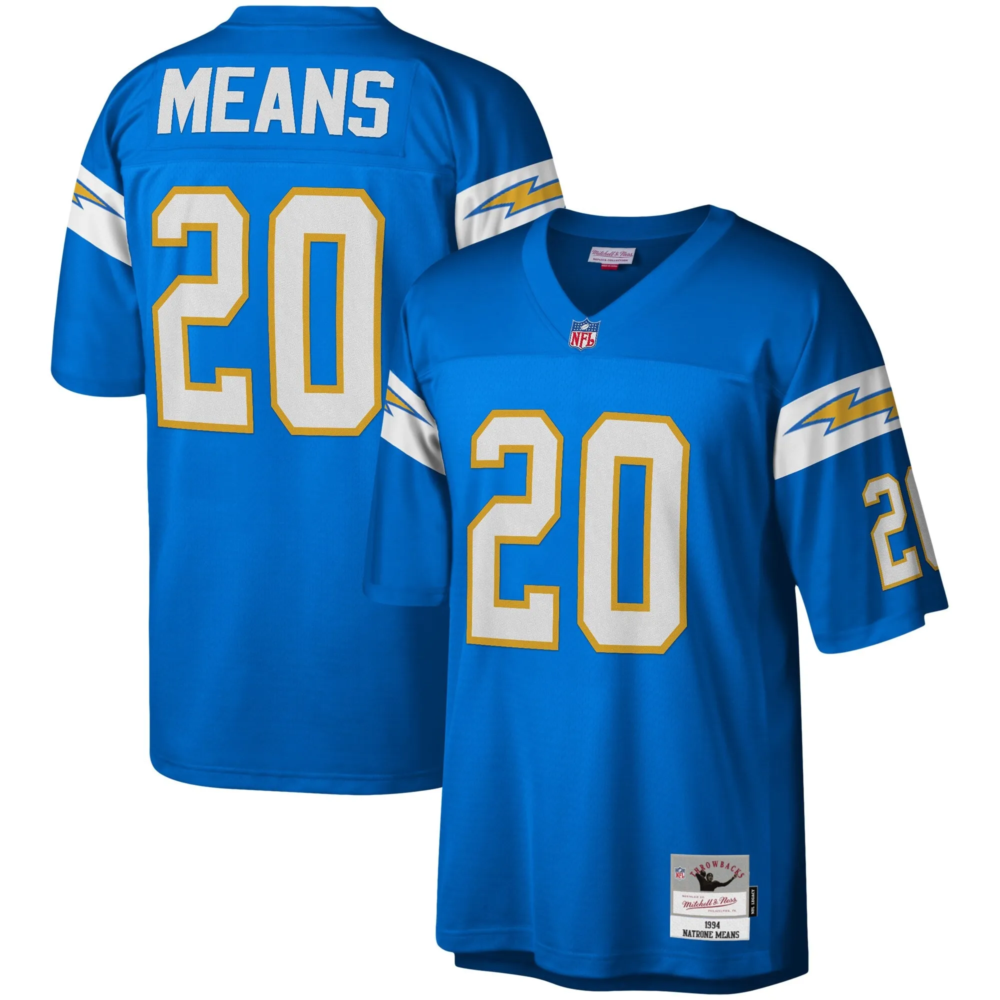 Natrone Means Los Angeles Chargers Mitchell & Ness 1994 Legacy Replica Jersey - Powder Blue