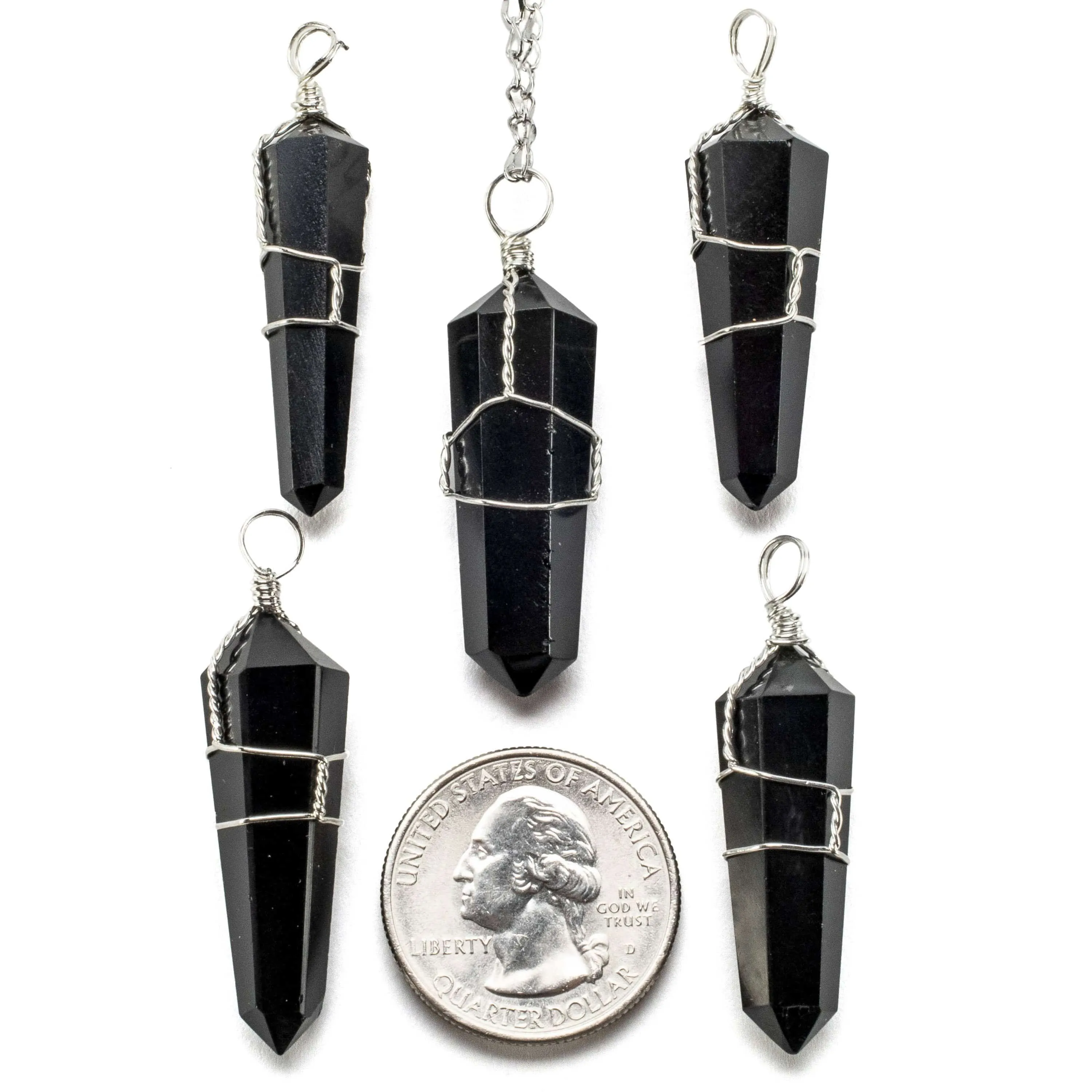 Obsidian Point Healing Stone Pendant