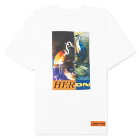 OS Split Herons S/S Tee - White/Orange