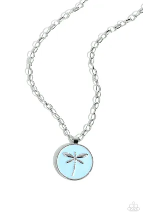 Paparazzi Decorative Dragonfly Blue Necklace & Earring Set