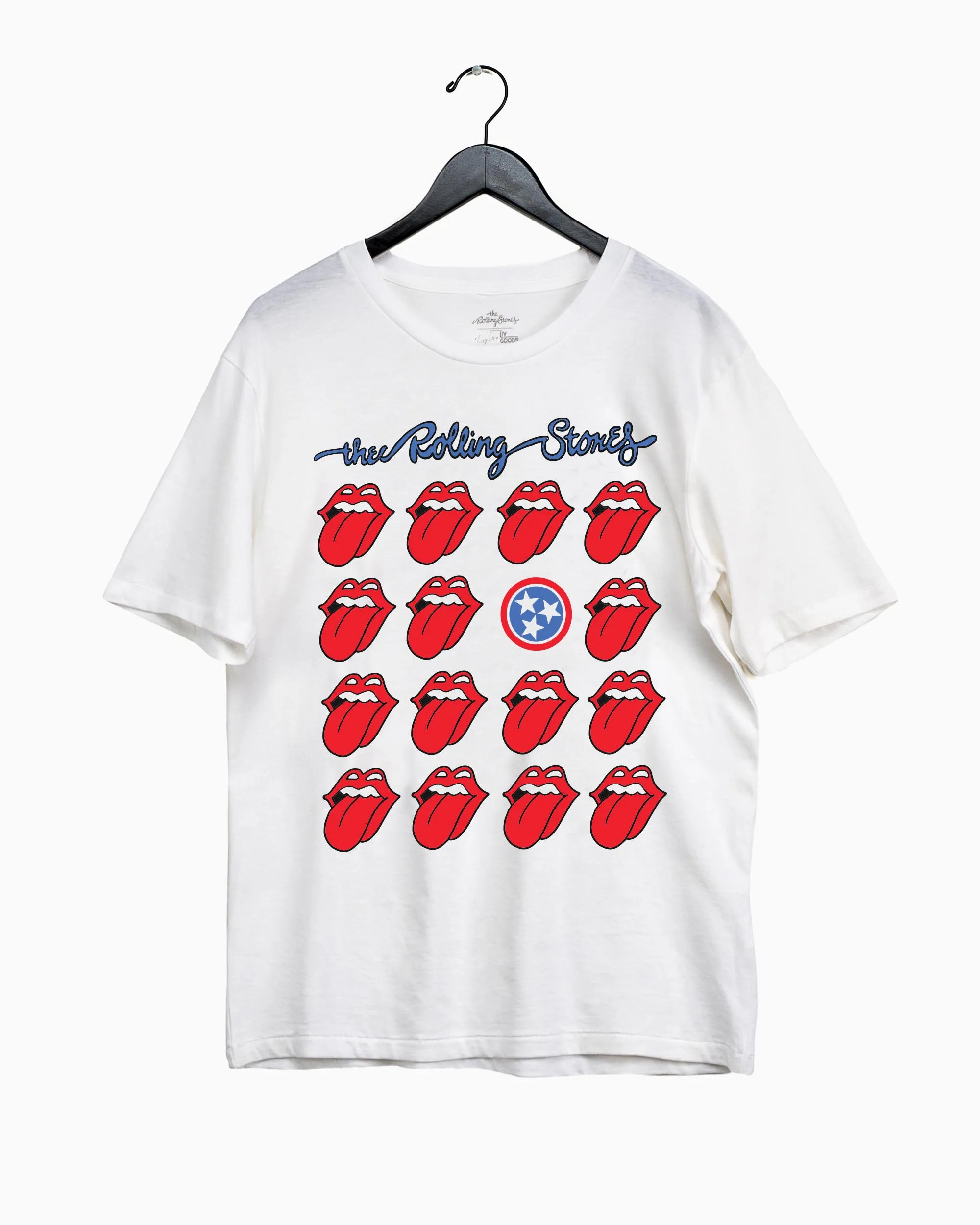 *PRE-ORDER* Rolling Stones Tennessee Flag Multi Lick White Tee