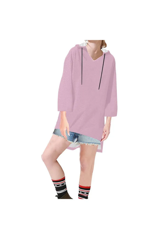 PressedRose Step Hem Tunic Hoodie for Women (Model H25)