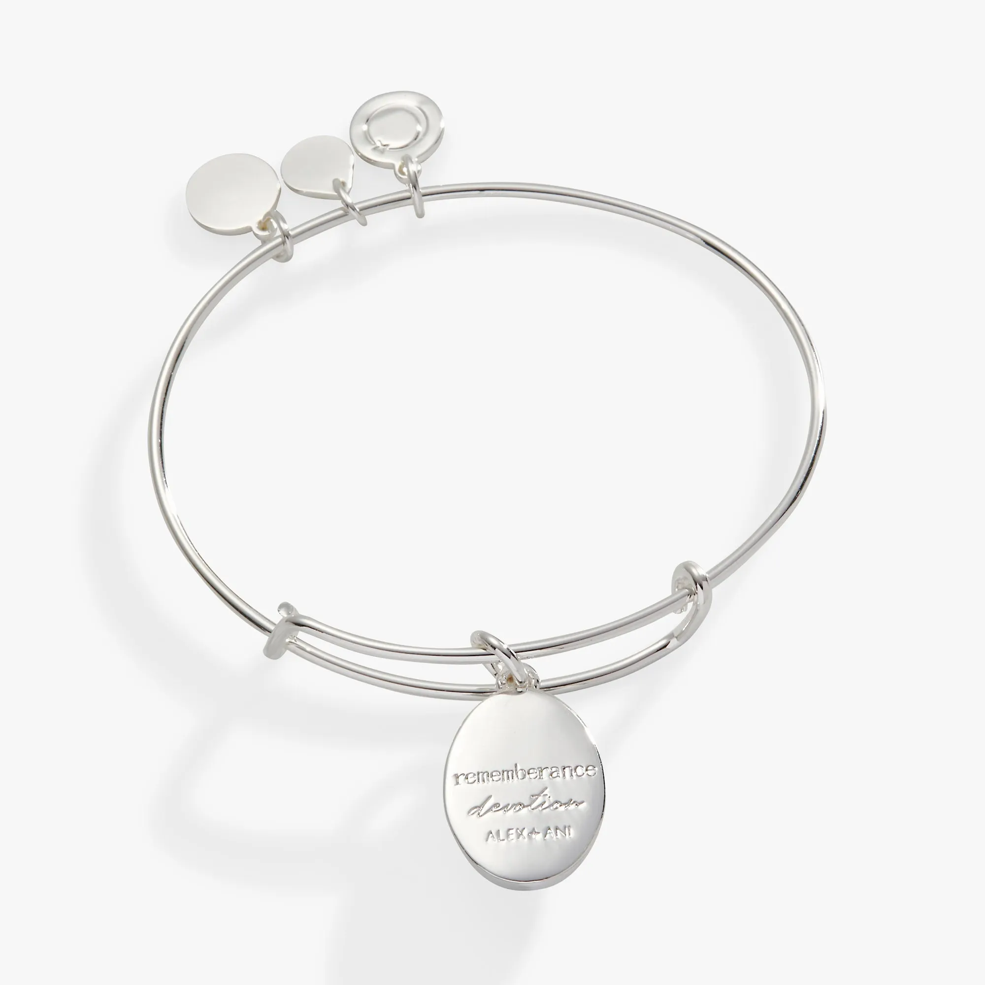 Printed Flower Remembrance Charm Bangle