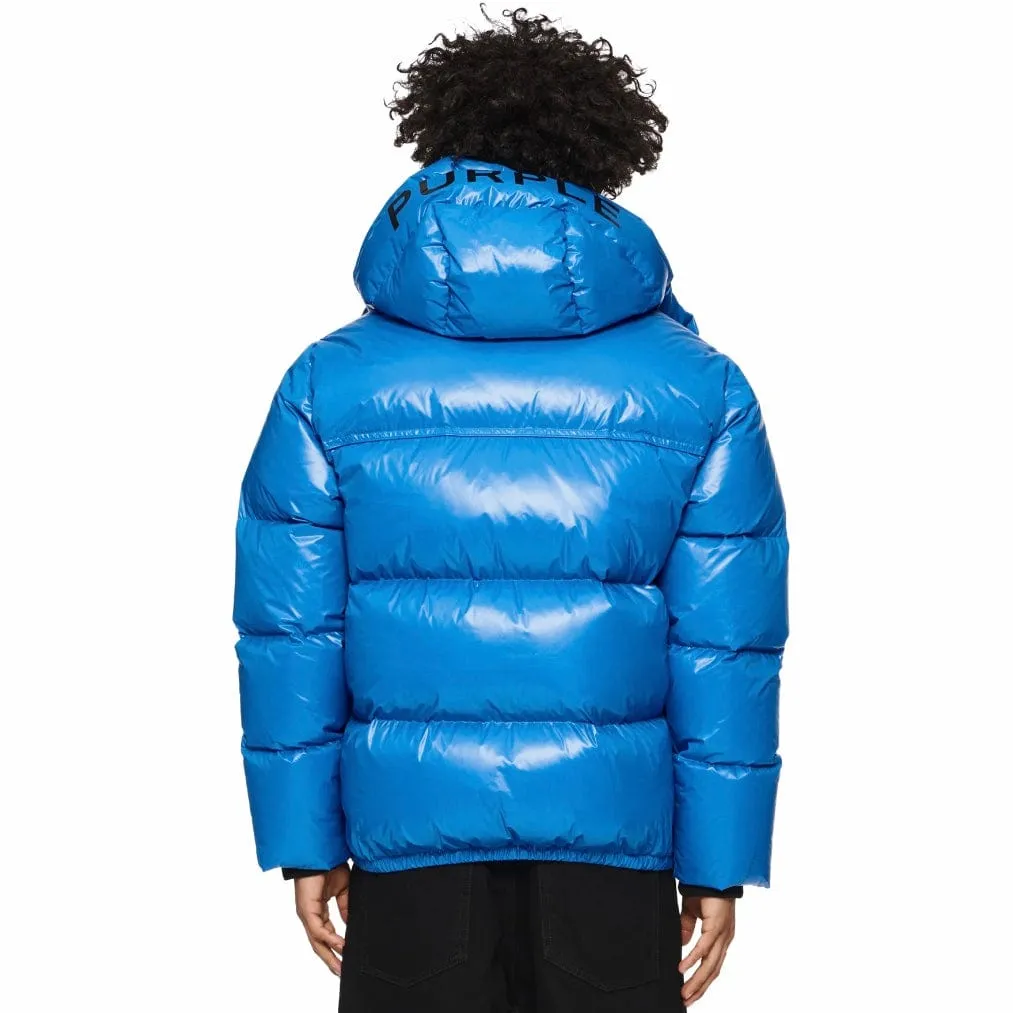 Purple Brand Nylon Down Puffer Jacket (Blue) P611-PBLP423