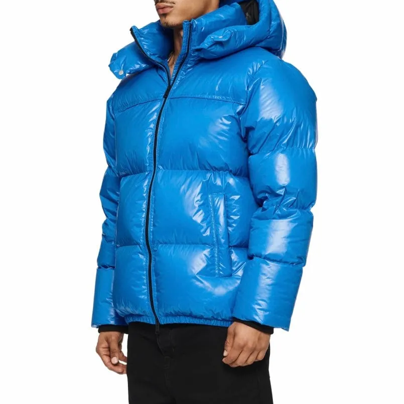 Purple Brand Nylon Down Puffer Jacket (Blue) P611-PBLP423