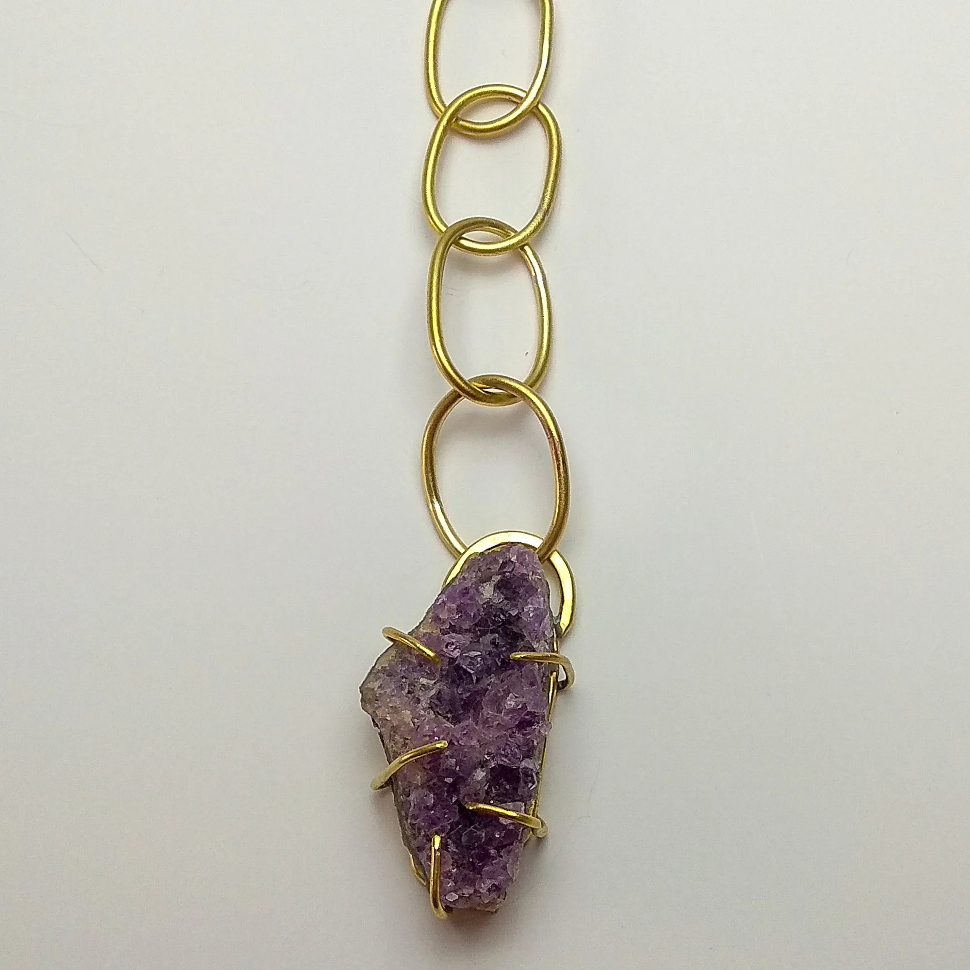 Raw Amethyst Crystal Necklace