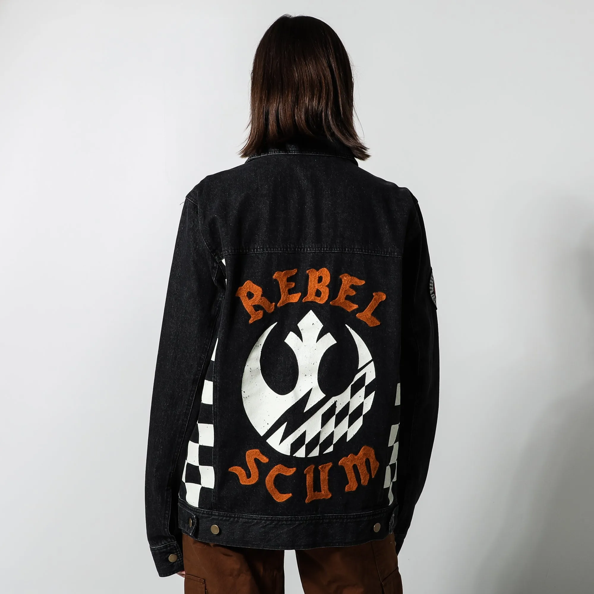 Rebel Scum Black Denim Jacket