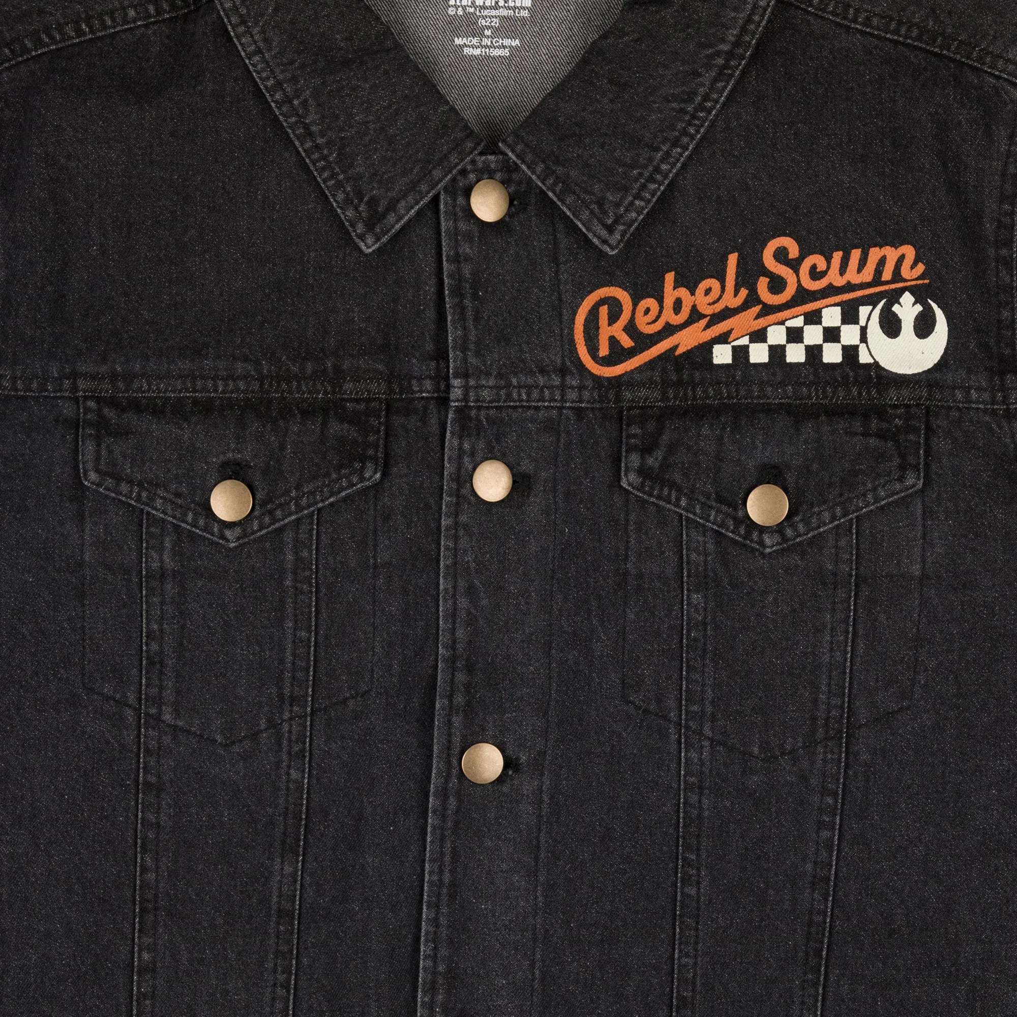 Rebel Scum Black Denim Jacket