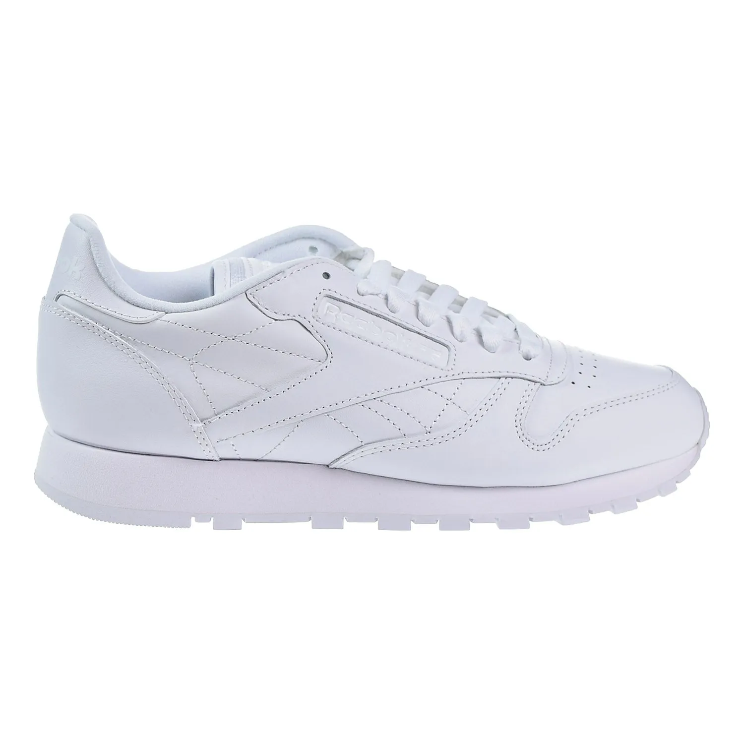 Reebok CL Leather Men's Fashion Shoes White/White/White