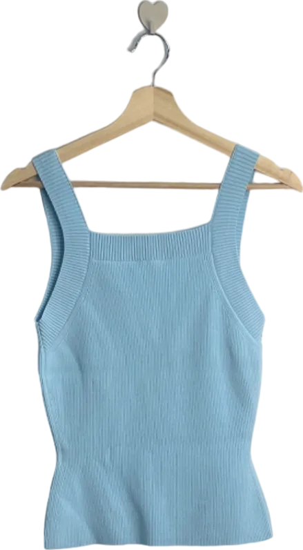 Reiss Light Blue Dani Sweetheart Neck Vest Top UK 12