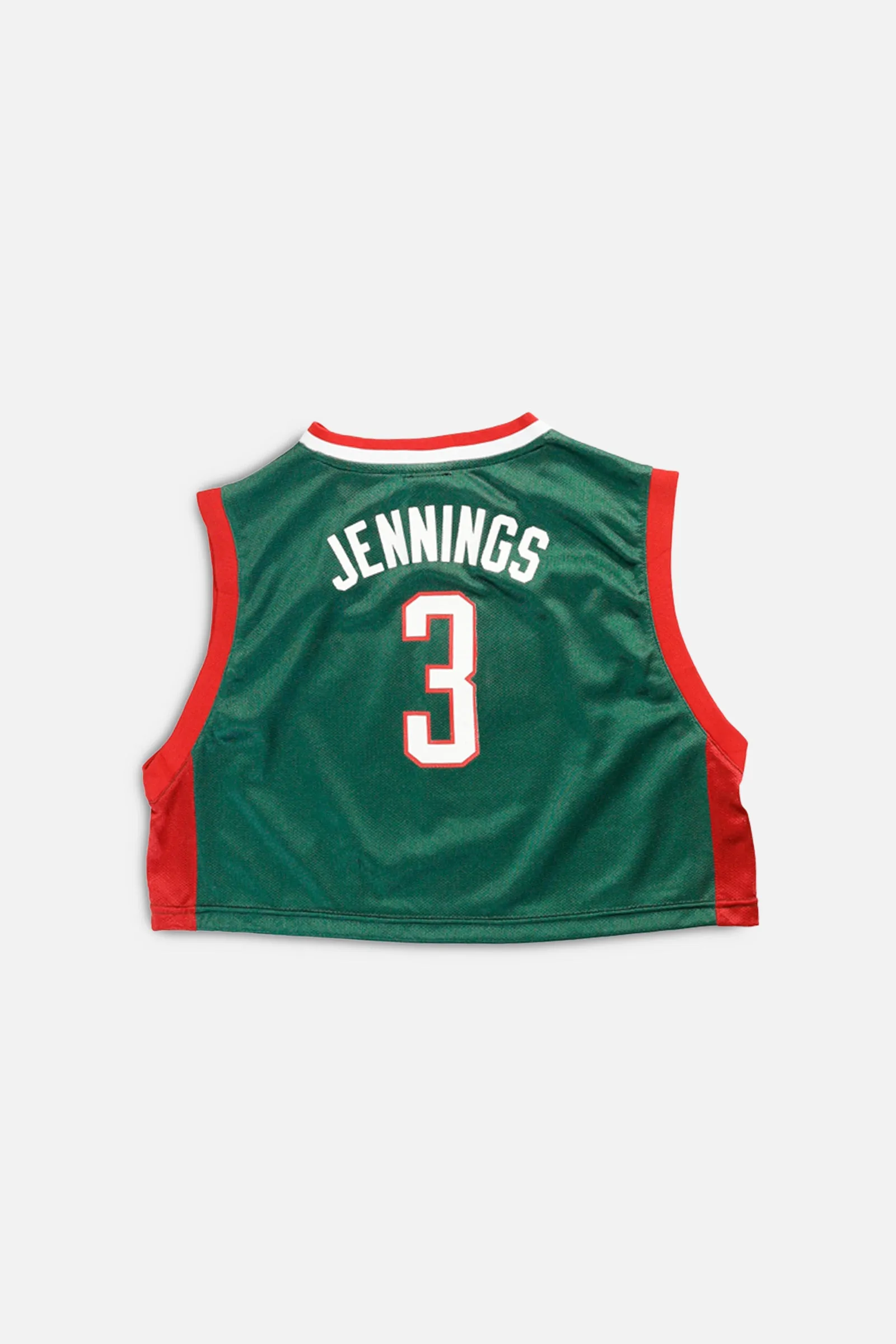 Rework Milwaukee Bucks NBA Crop Jersey - L