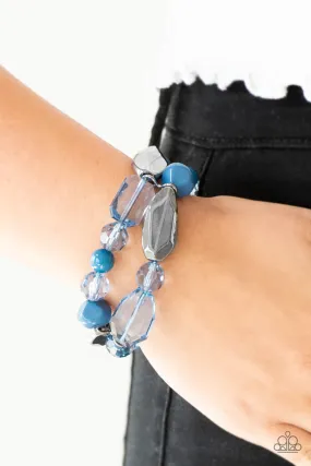 Rockin Rock Candy - Blue Paparazzi Bracelet