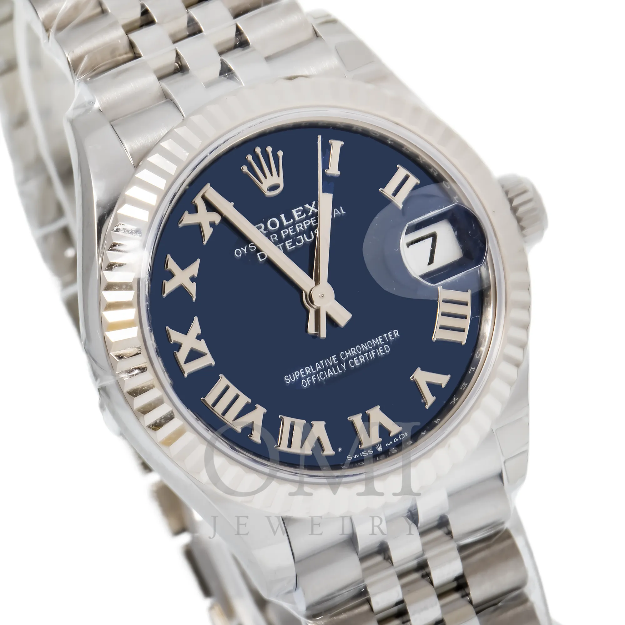 Rolex Datejust 278274 31MM Blue Roman Dial With White Gold Fluted Bezel And Jubilee Bracelet