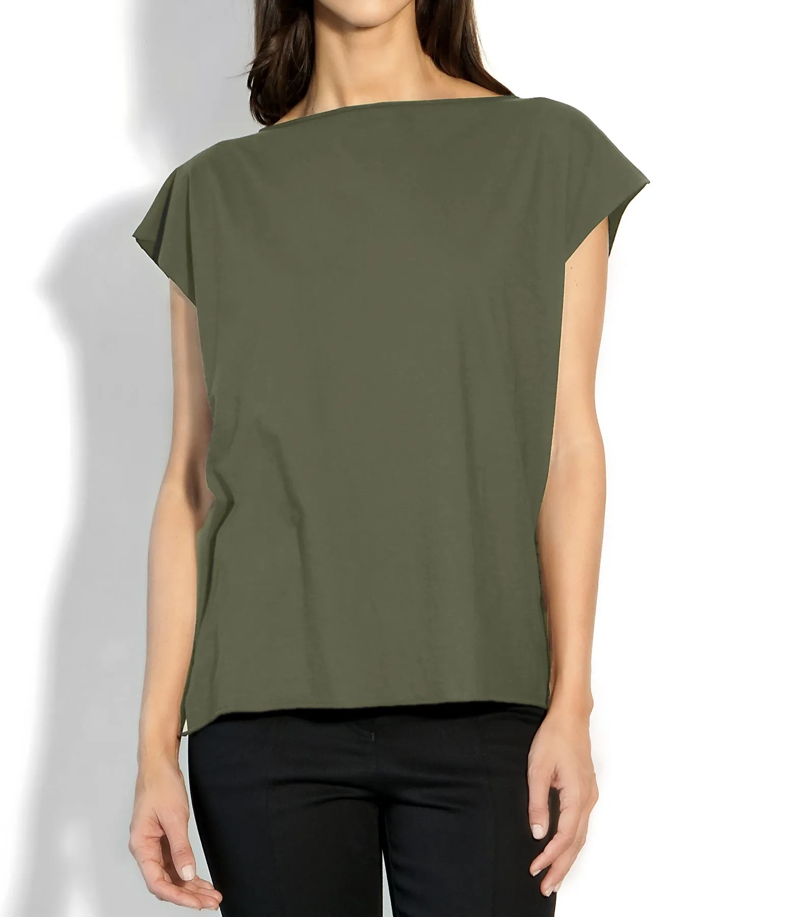 ROXANNE T-SHIRT MILITARY/BLACK