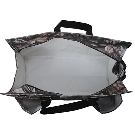 SALE ! Brown Camo NGIL Zippered Caddy Large Organizer Tote Bag