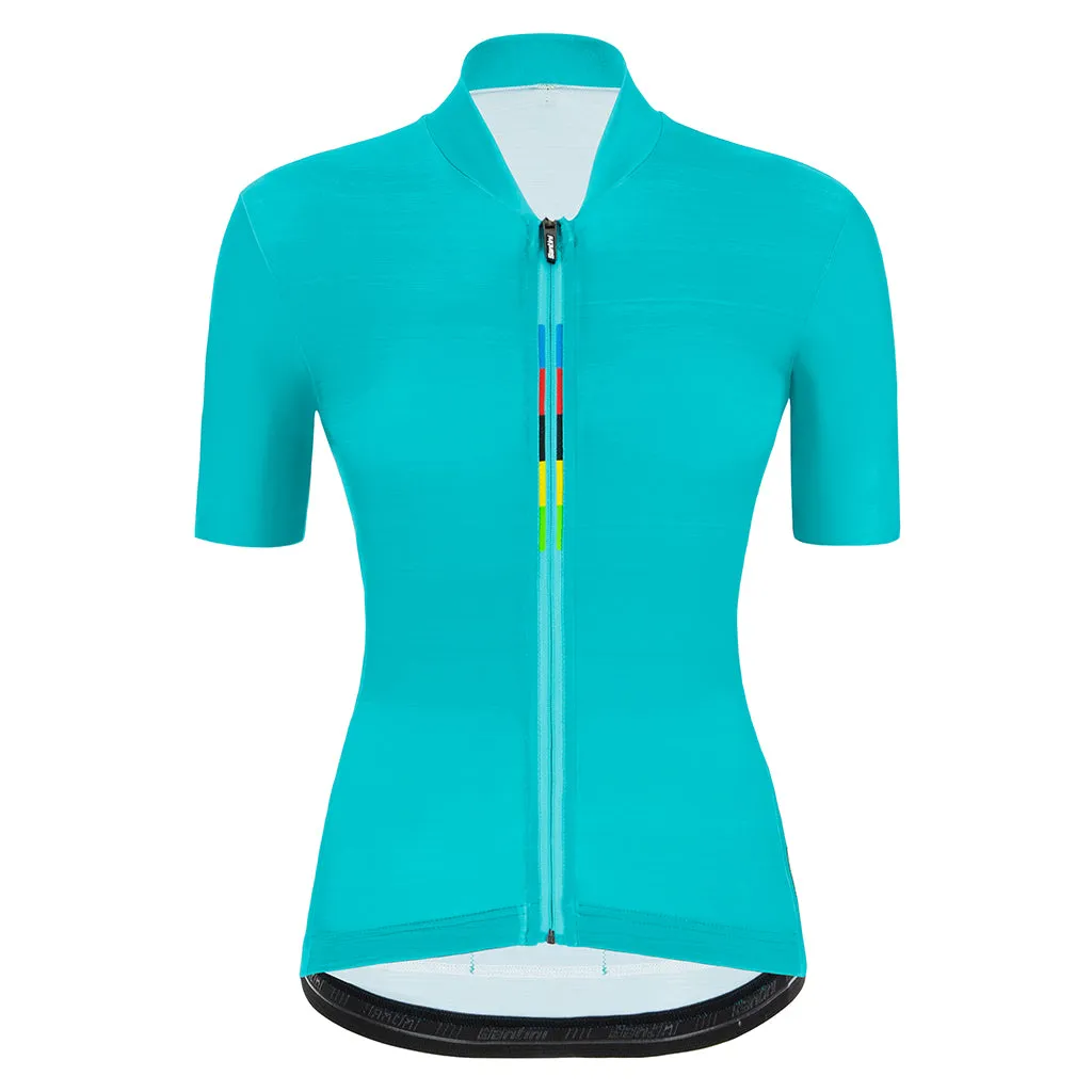 Santini Woman UCI Official Scia Jersey - Water