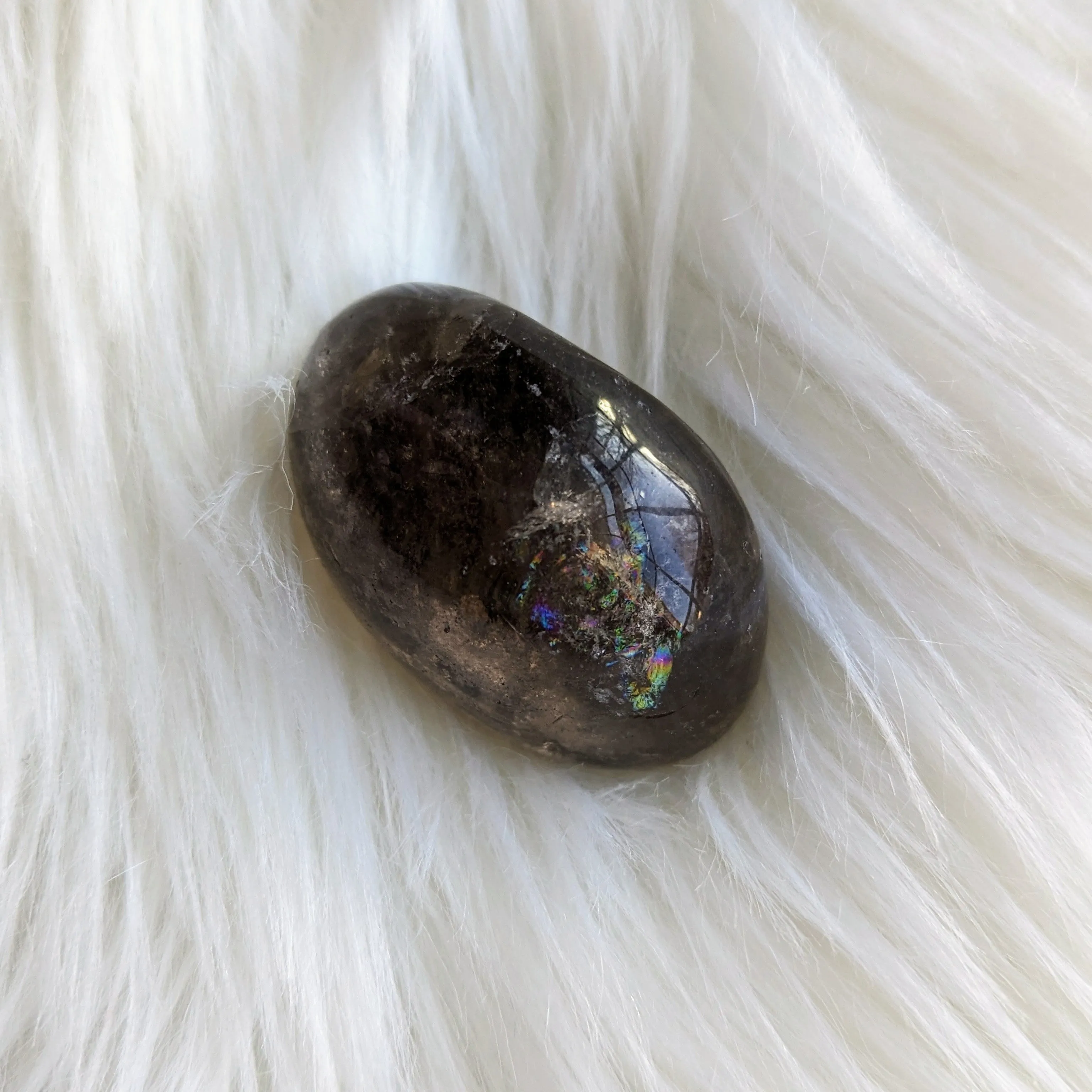 Shamanic Dream Quartz Seer Stone Partially Polished From Brazil~ Beautiful Rainbow Inclusions