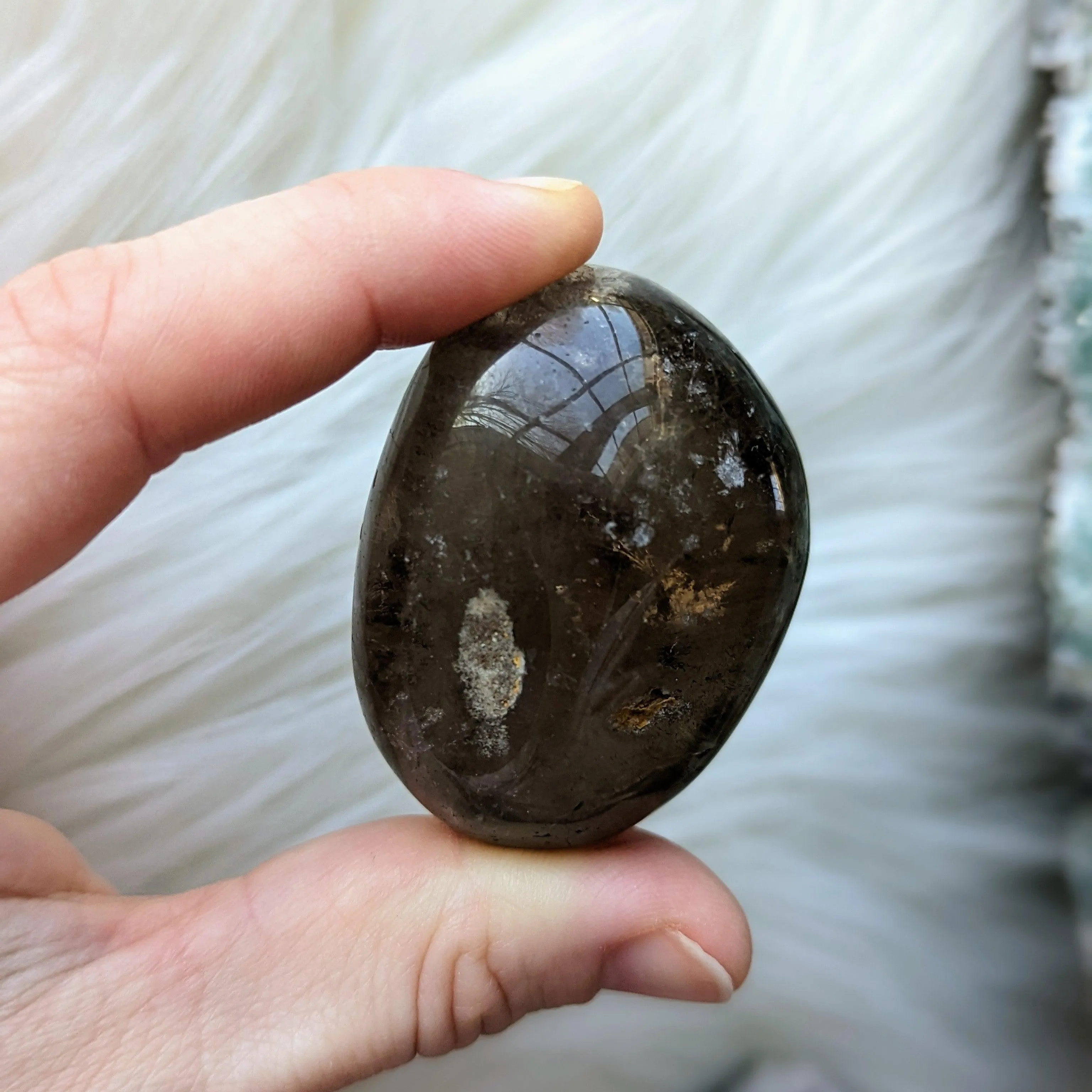 Shamanic Dream Quartz Seer Stone Partially Polished From Brazil~ Beautiful Rainbow Inclusions