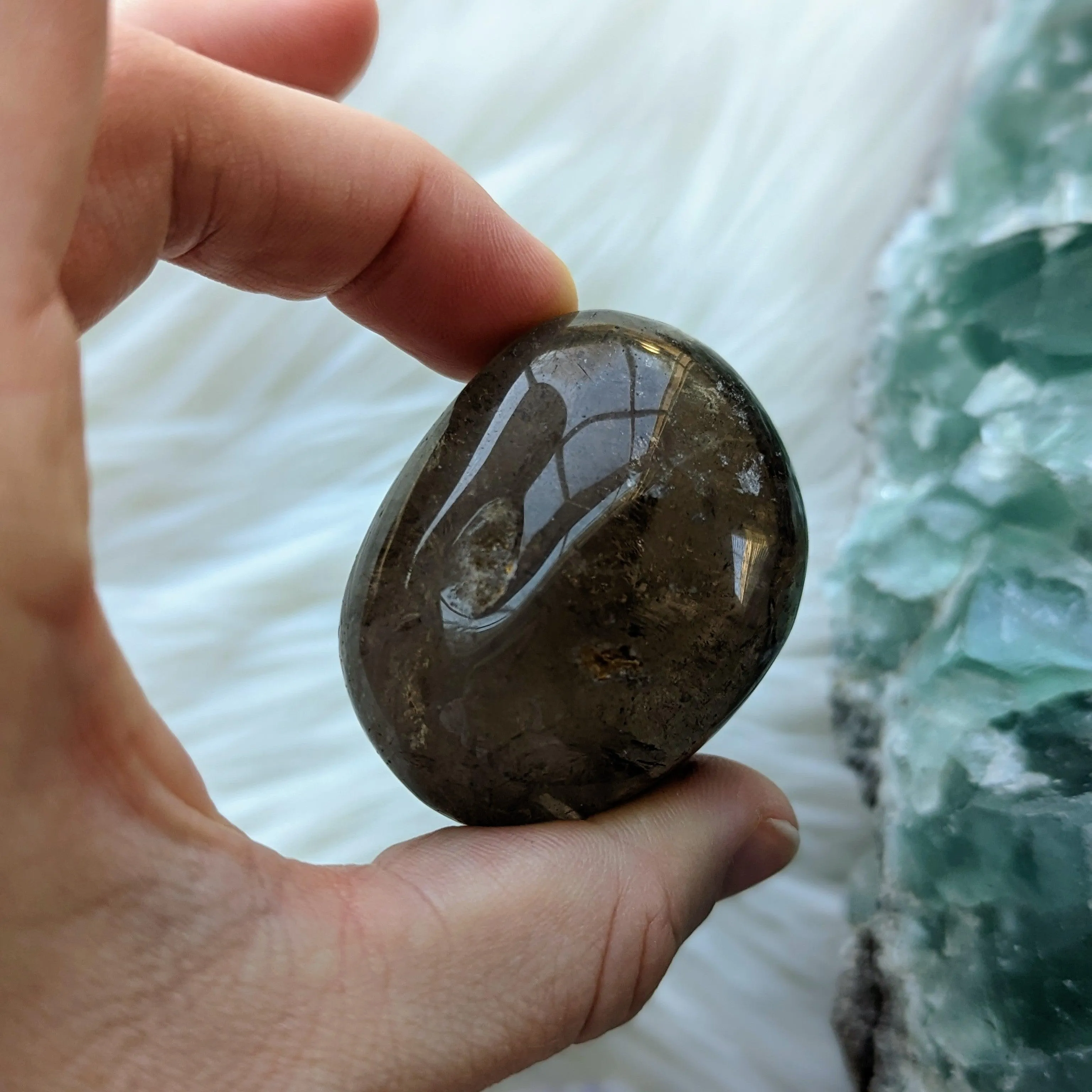 Shamanic Dream Quartz Seer Stone Partially Polished From Brazil~ Beautiful Rainbow Inclusions