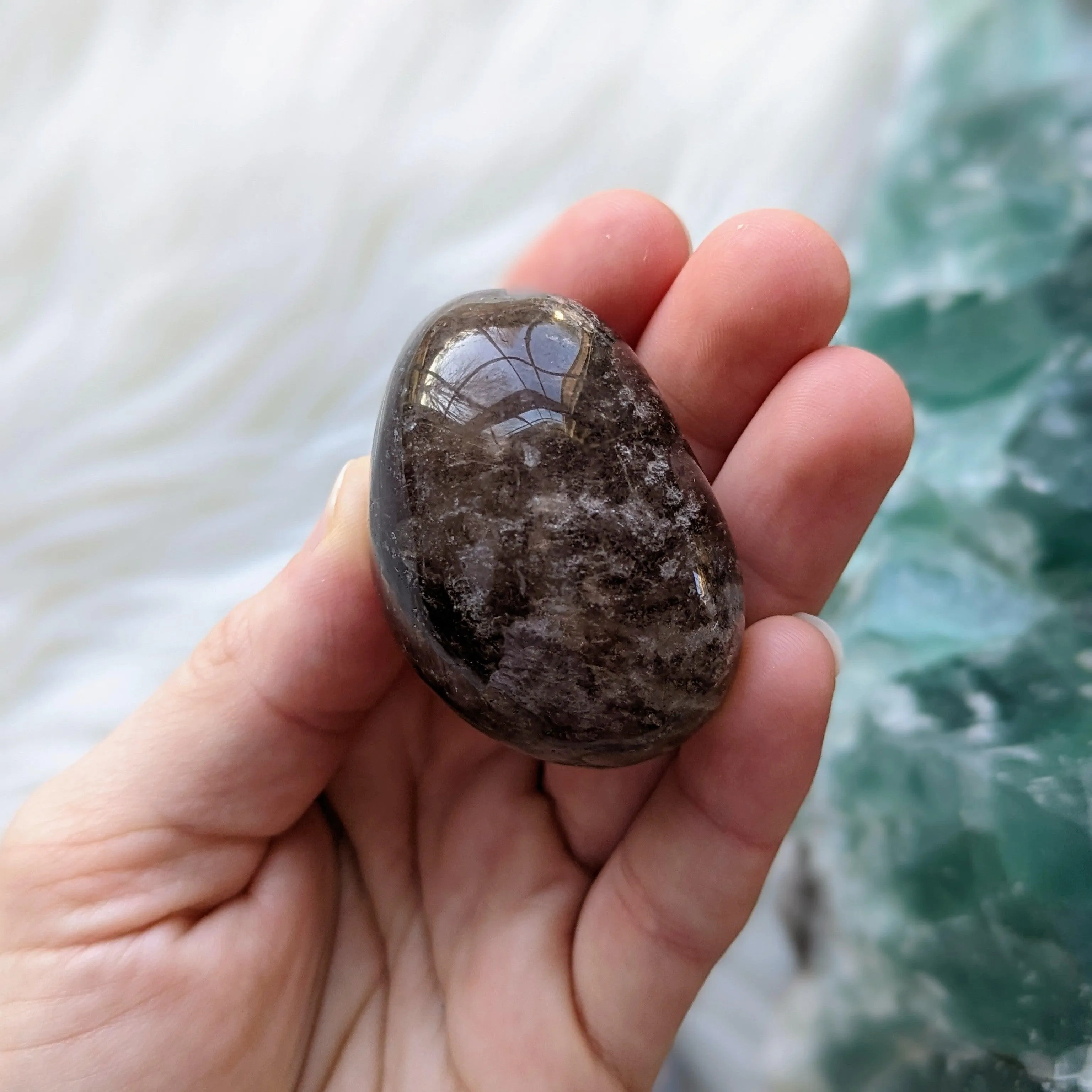 Shamanic Dream Quartz Seer Stone Partially Polished From Brazil~ Beautiful Rainbow Inclusions