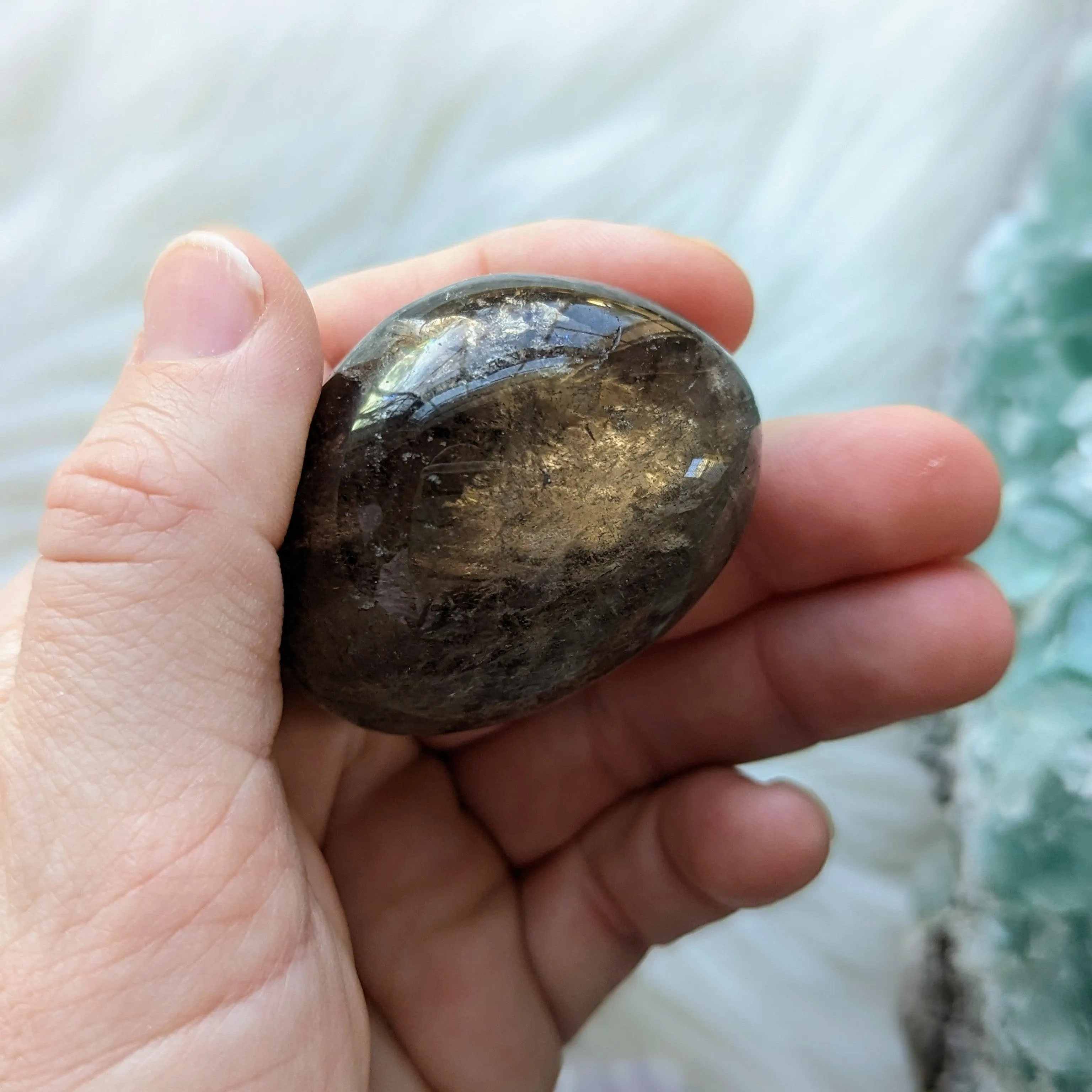 Shamanic Dream Quartz Seer Stone Partially Polished From Brazil~ Beautiful Rainbow Inclusions