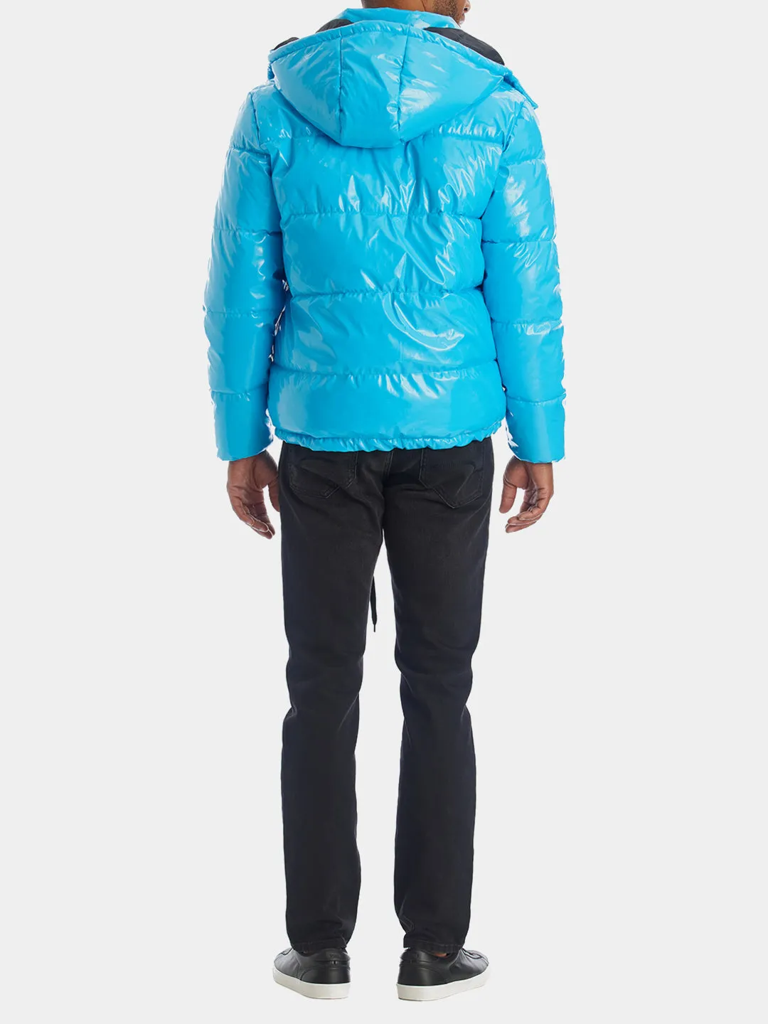 Shiny Puffer Hoodie Jacket