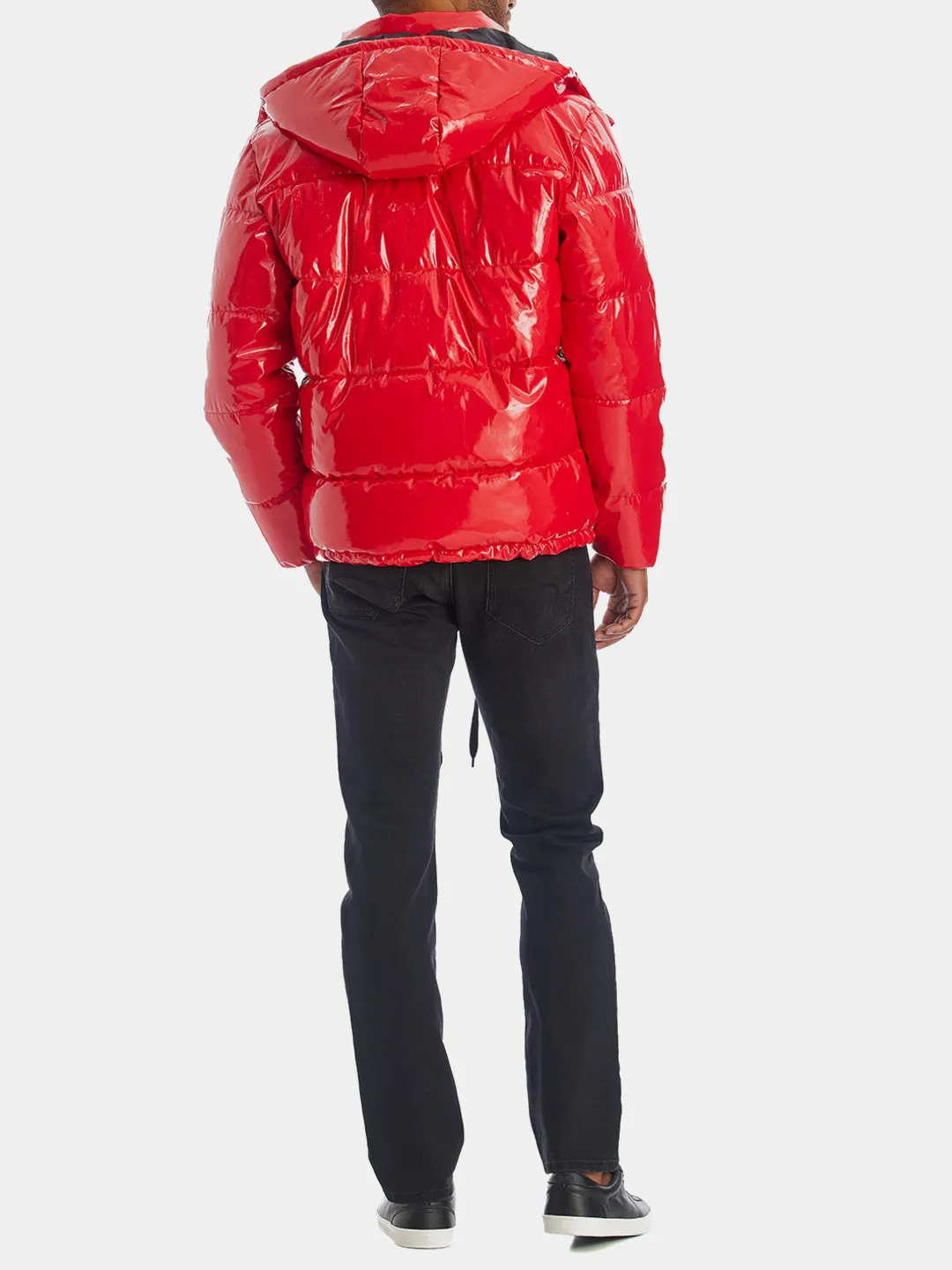 Shiny Puffer Hoodie Jacket