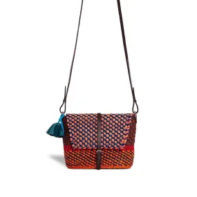 Sinsi Mocha Woven Sling Raffia Bag