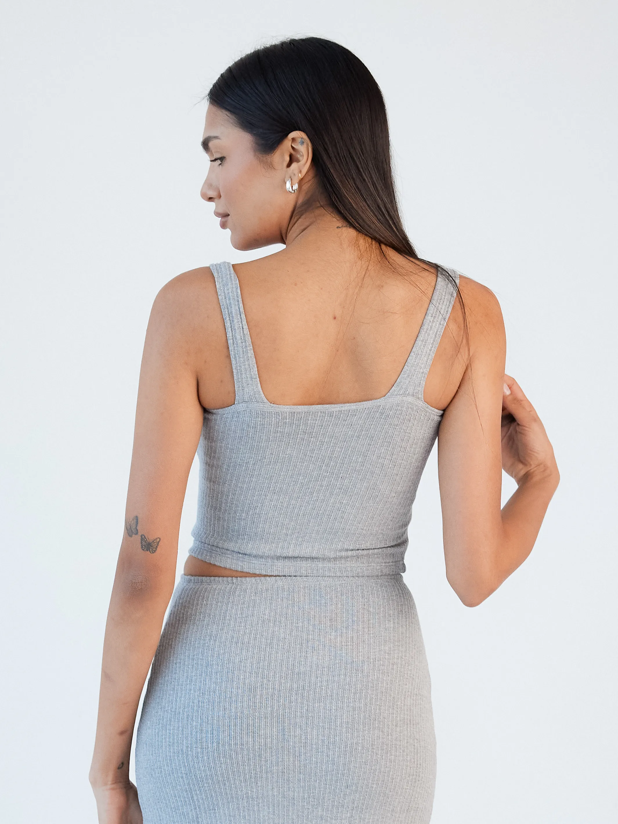 Soft Ribbed Square Neck Brami