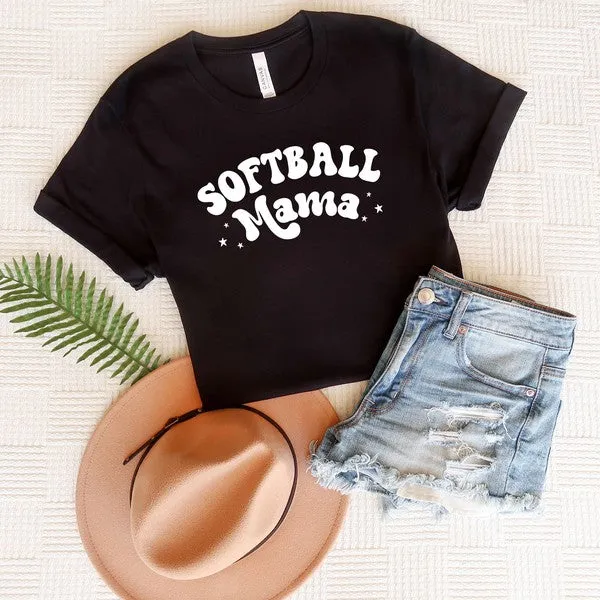 Softball Mama Stars Short Sleeve Graphic Tee