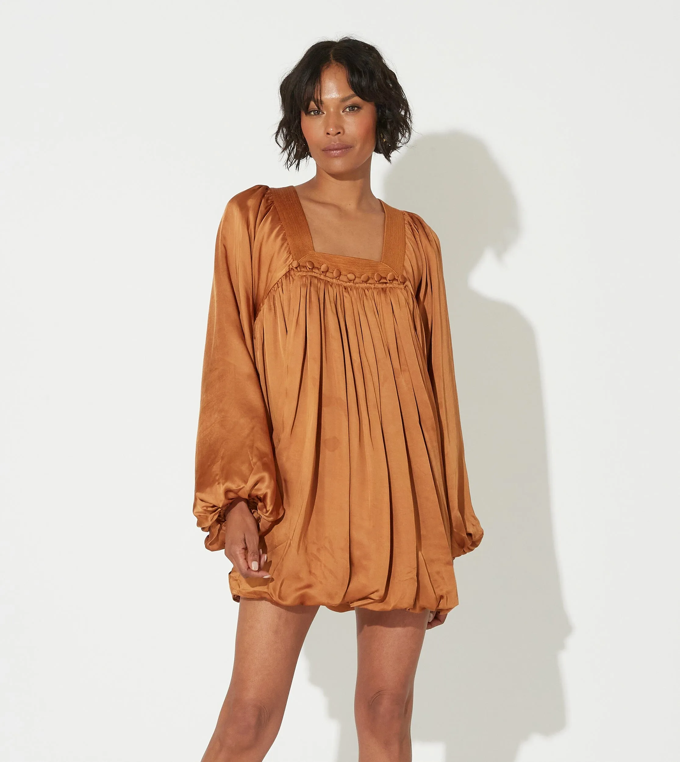 Solene Mini Dress | Bronze