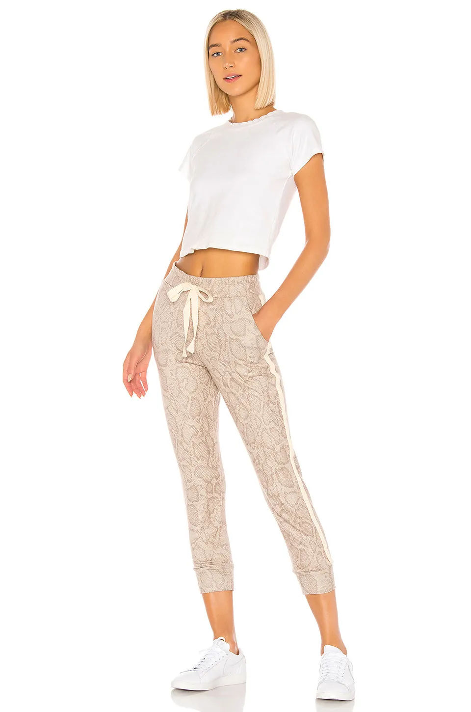 Sundry Snake Print Jogger Sweat Pant Sand